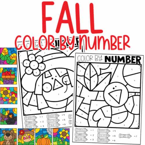 Fall Color By Number Pages