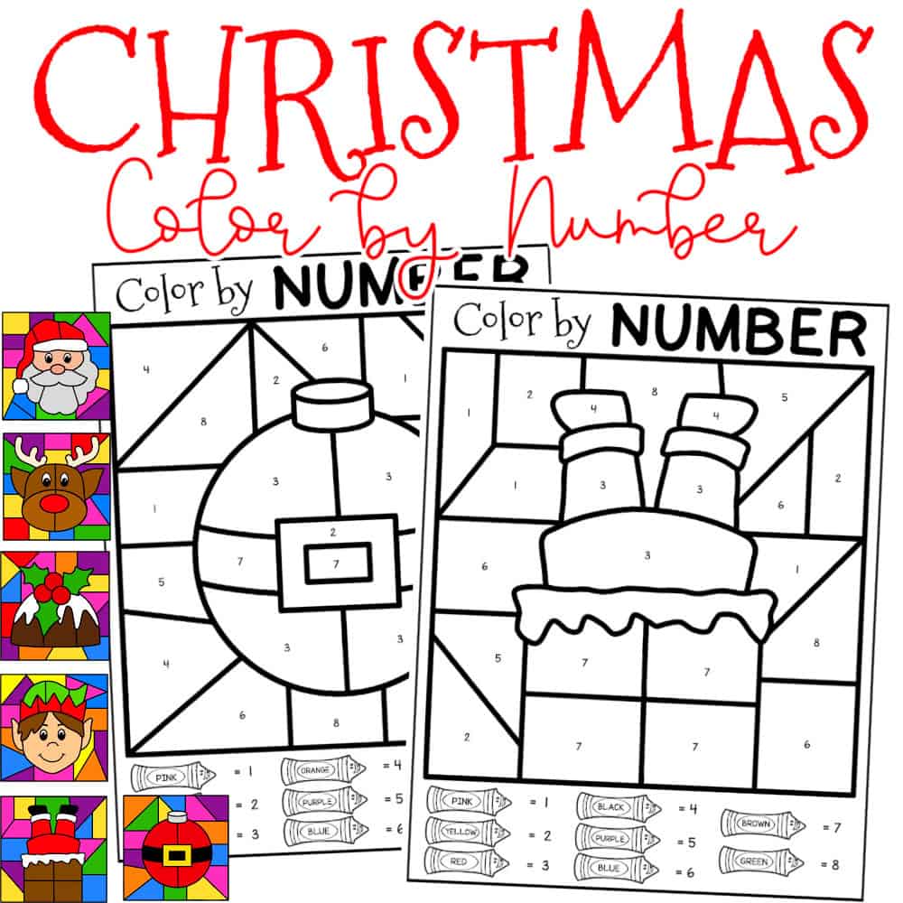 christmas color by number
