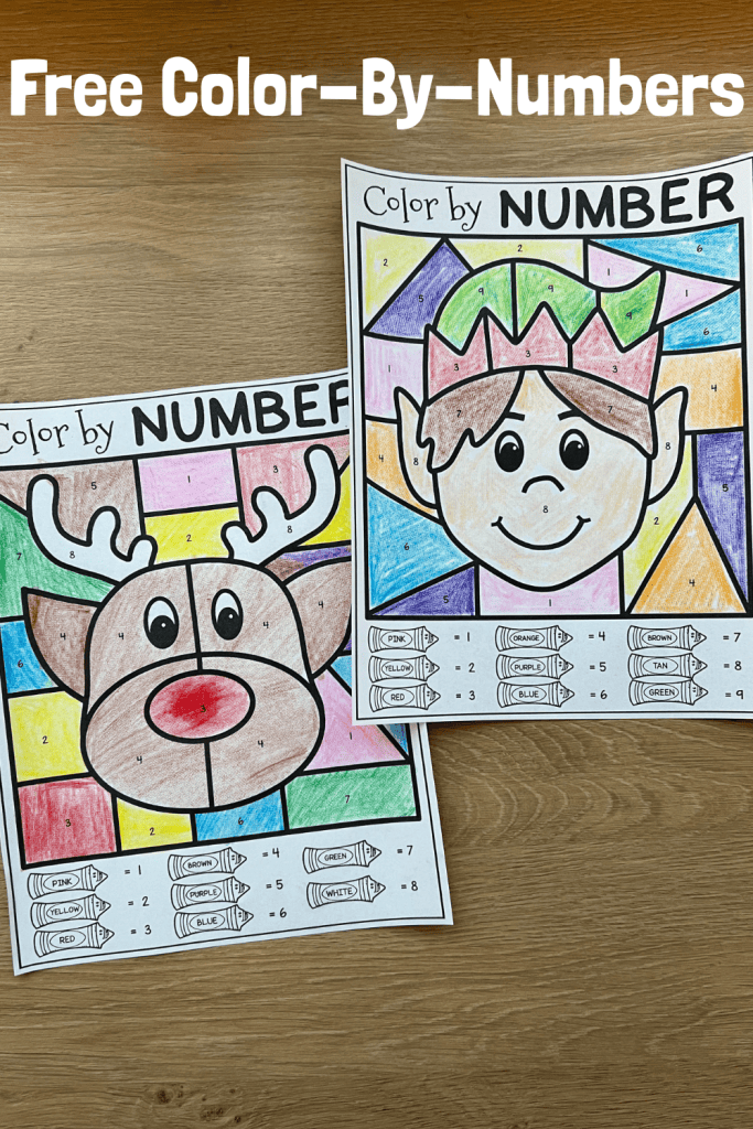 free color by numbers