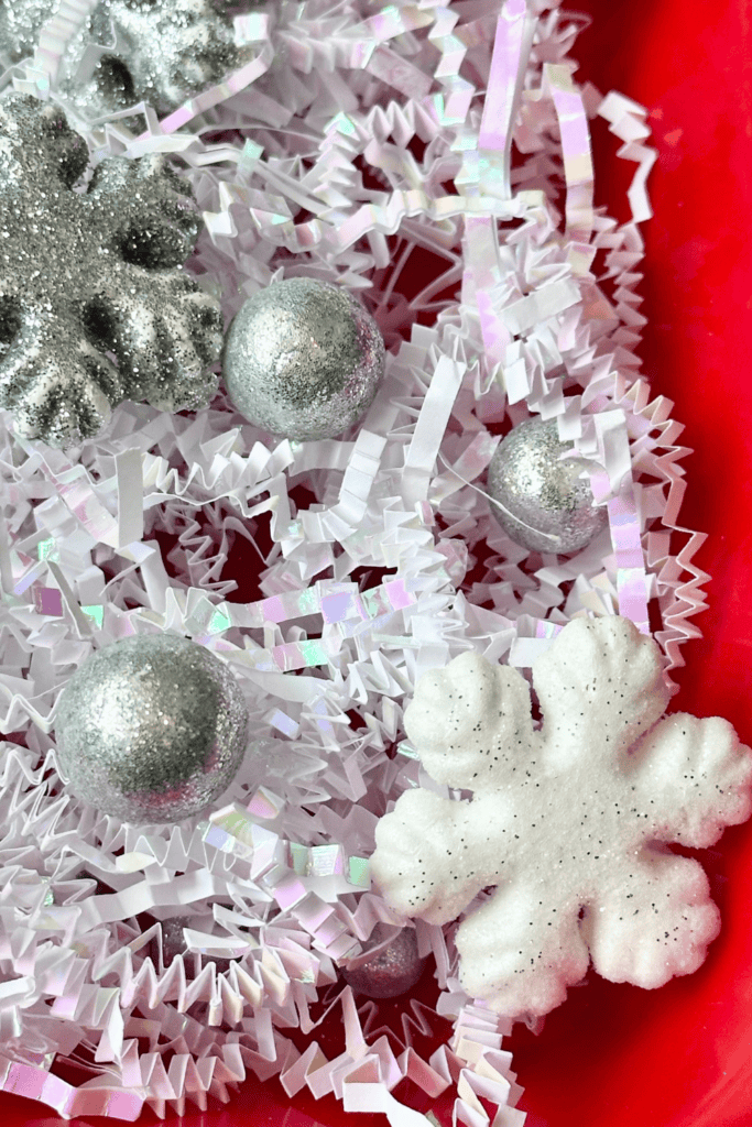 sensory christmas bin