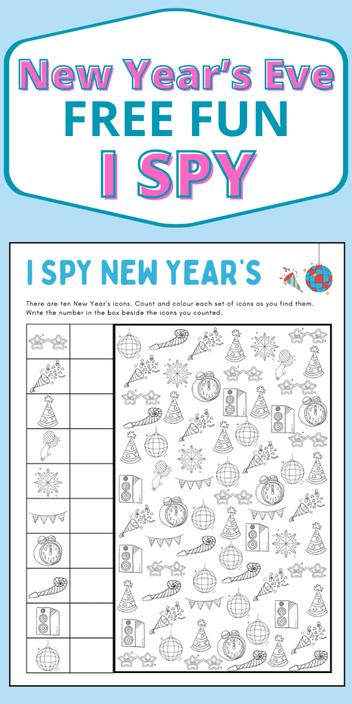 I Spy New Year's Eve Printable