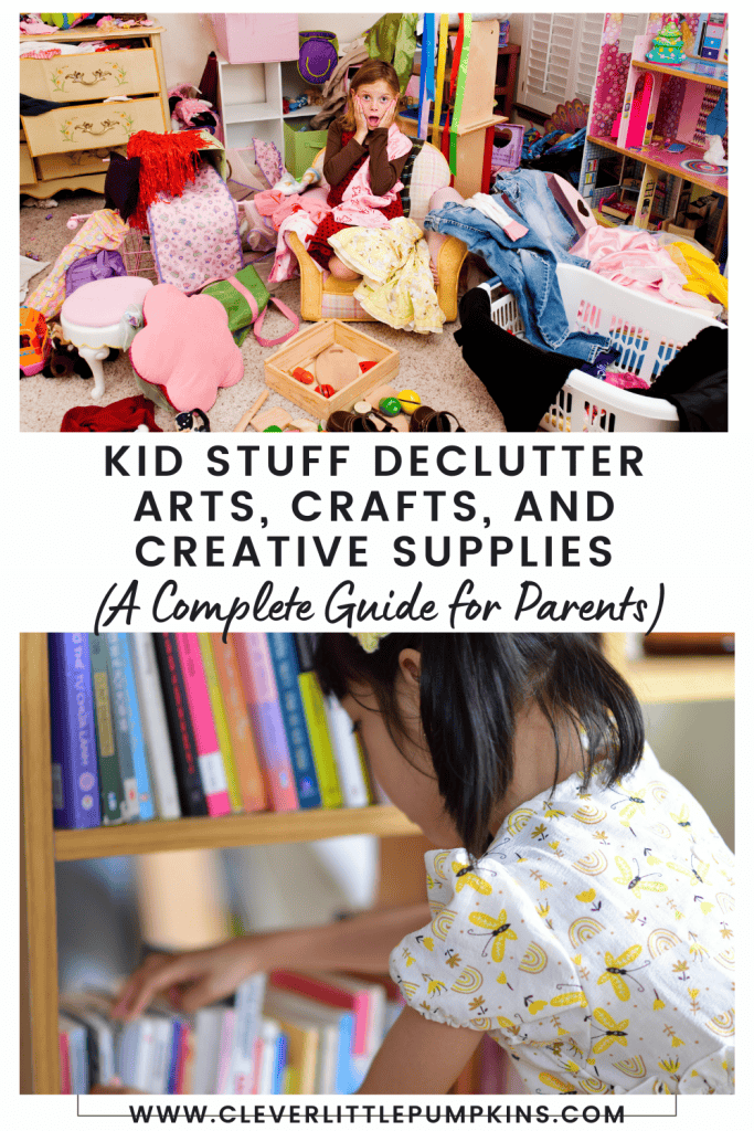 kid stuff declutter Arts, Crafts, and Creative Supplies